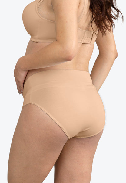 Foldable Maternity Underwear, 6-pk, Beige
