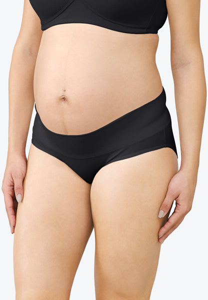 Foldable Maternity Underwear, 6-pk, All Black