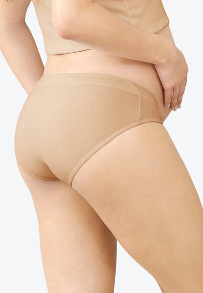 BOMFWAU-3 Pack Low Wasit Women Maternity Postpartum Underwear, Soft &  Stylish Under Bump Pregnancy Panties with Multi-Colors