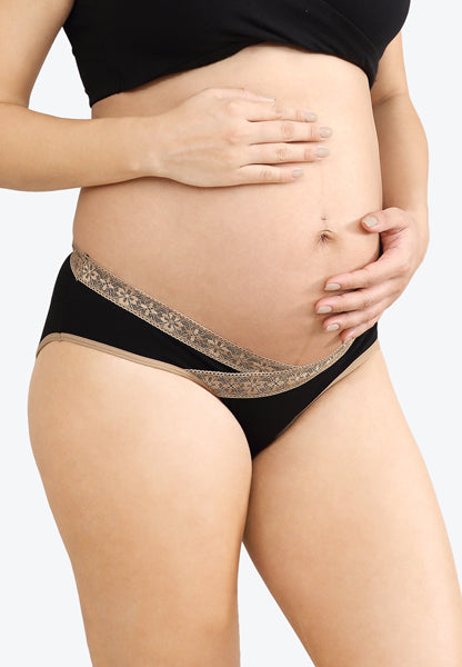 5PCS/Set 5 Colors Intimate Portal Women Under The Bump Maternity Panties  Pregnancy Underwear