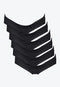Crossover Maternity Bikini Underwear, 6-pk, All Black