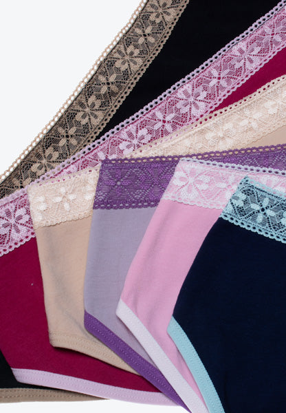 Crossover Maternity Bikini Underwear, 6-pk, Lace Delicacy