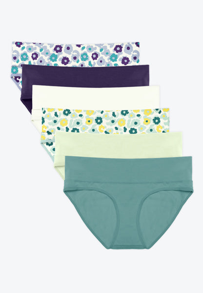  Maternity Underwear Cotton Pregnancy Postpartum Panties  Foldable Under The Bump Briefs 6-Pk Epitome XL