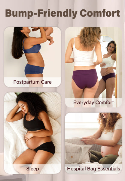 Intimate Portal cotton maternity essemtials, pregnancy panties for sleep, post c section