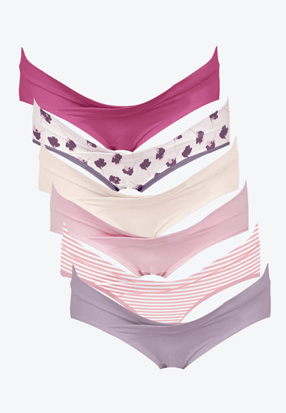 Crossover Maternity Bikini Underwear, 6-pk, Blume