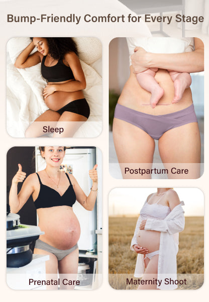 Intimate Portal everyday comfort cotton maternity panties low rise bikini style