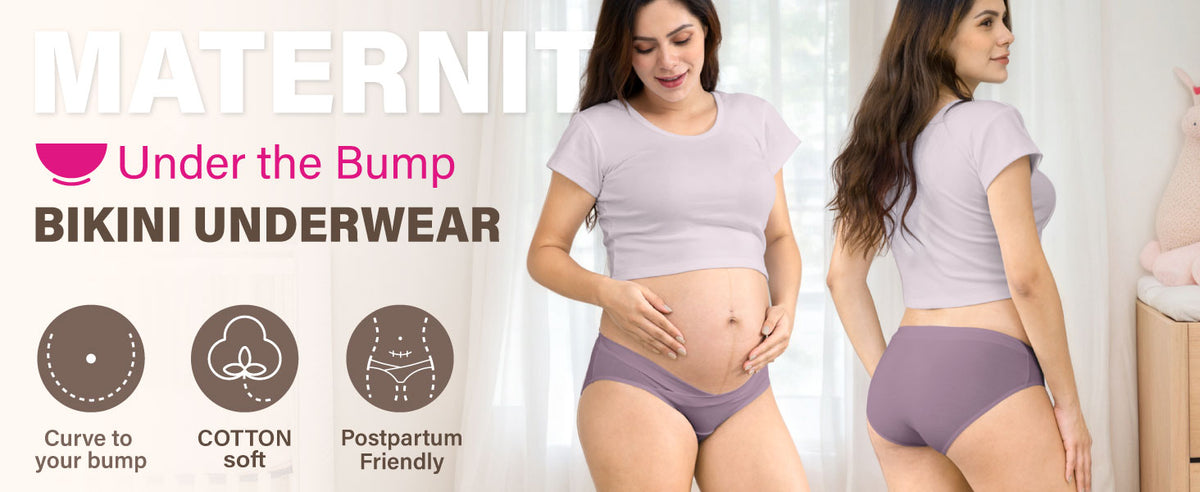 Crossover Maternity Bikini Underwear, 3-pk, Basics Size Chart