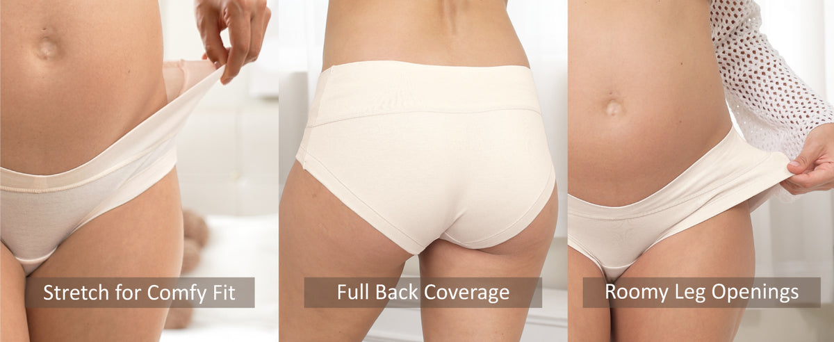 Cradle Maternity Underwear, 6-pk, Florale Size Chart