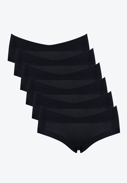 Cradle Maternity Underwear, 6-pk, All Black